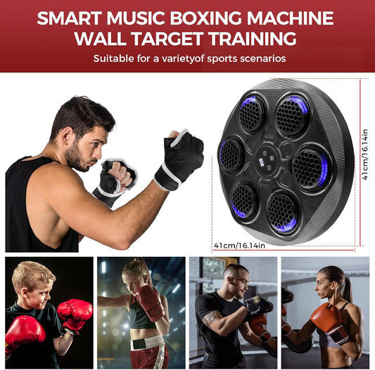 Máquina de boxeo inteligente modelo yk-003 + guantes negro - Smart Music Boxing Machine