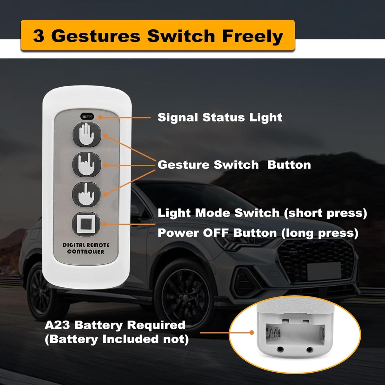 Luz LED de Gestos de Mano para Automóvil